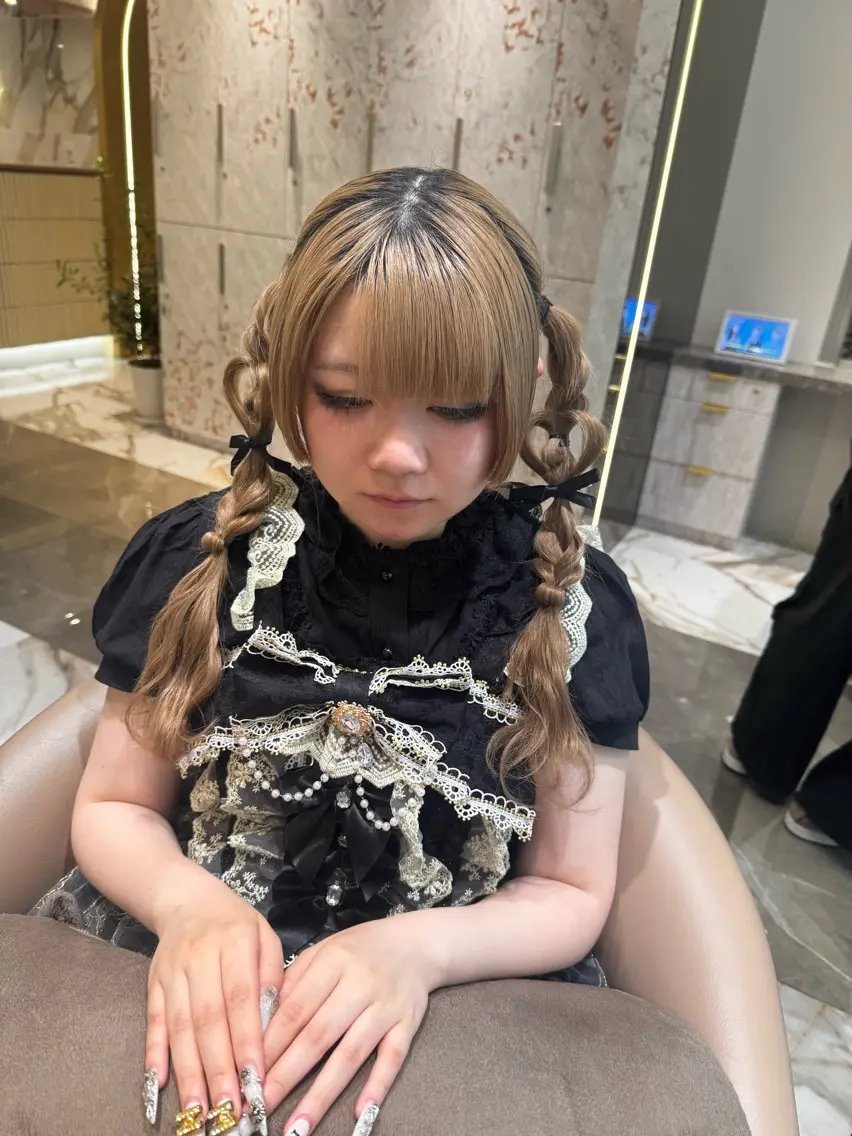 ロング ヘアアレンジ ヘアセット 清楚ギャルの女王👑 めい🩶🩶のヘアスタイル