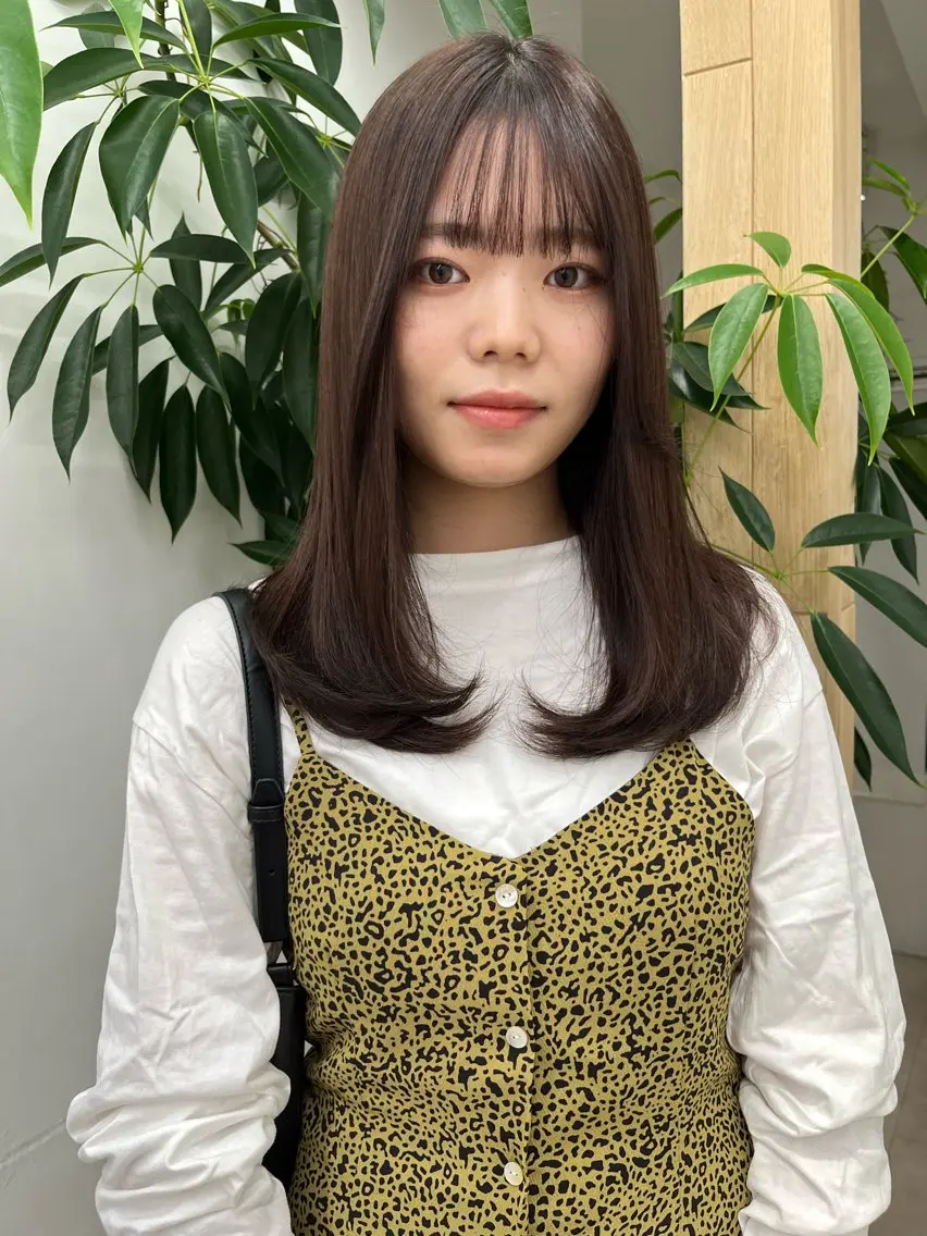 ミディアム カラー ベージュカラー 透明感カラー ヘアカラー トリートメント 赤み消しカラー/ ナチュラル/トモキのヘアスタイル