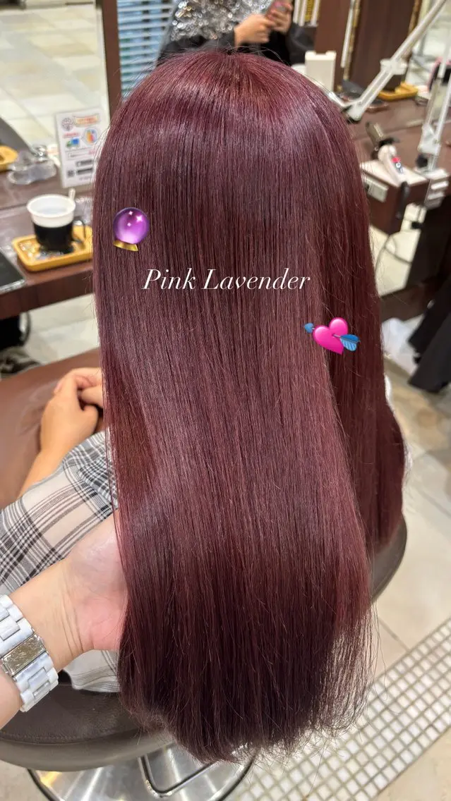 セミロング ベージュ/ピンク IBUKI🍒のヘアスタイル