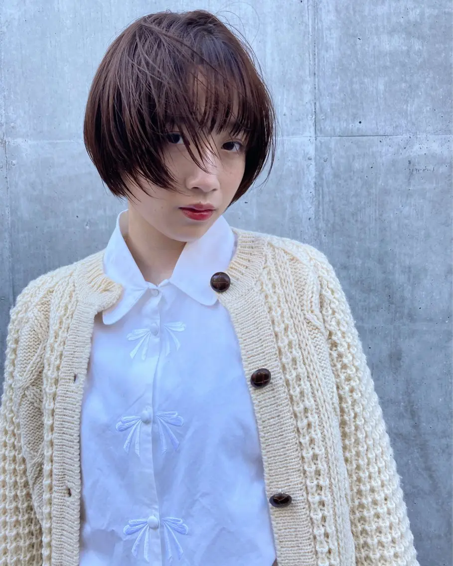 ショート カラー カット ヘアカラー トリートメント 🟩くすみカラー/ボ ブ/ショート/大司のヘアスタイル