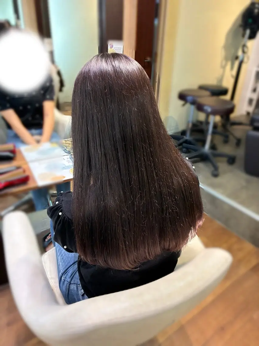 ロング カラー ブラウンカラー 梅原 姫🍬🐰のヘアスタイル