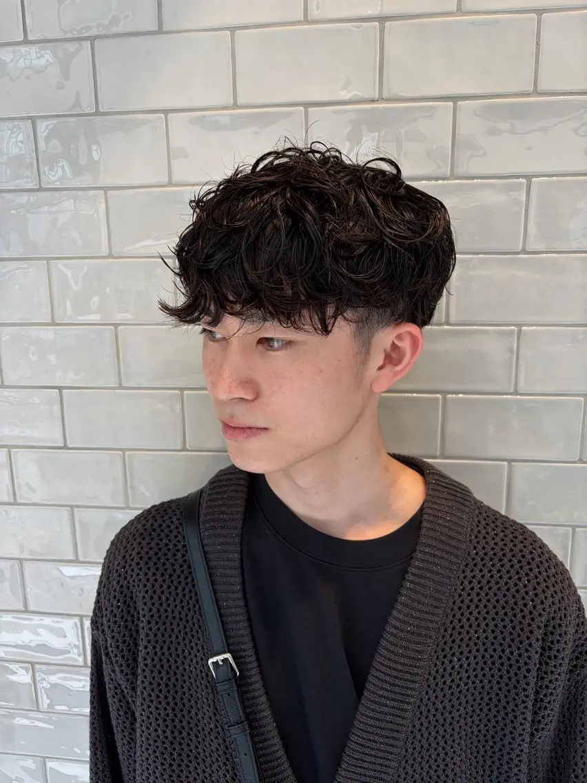 ショート パーマ メンズ カット パーマ トリートメント 💫メンズ特化💫 クロカワリュウセイのヘアスタイル