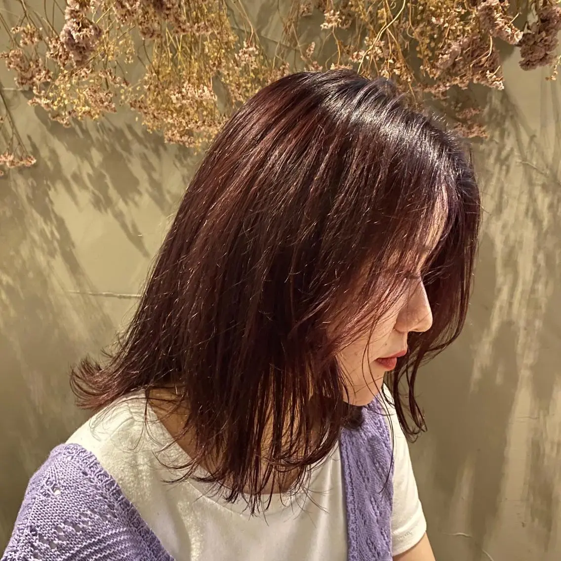 ミディアム カラー qpula misuzuのヘアスタイル
