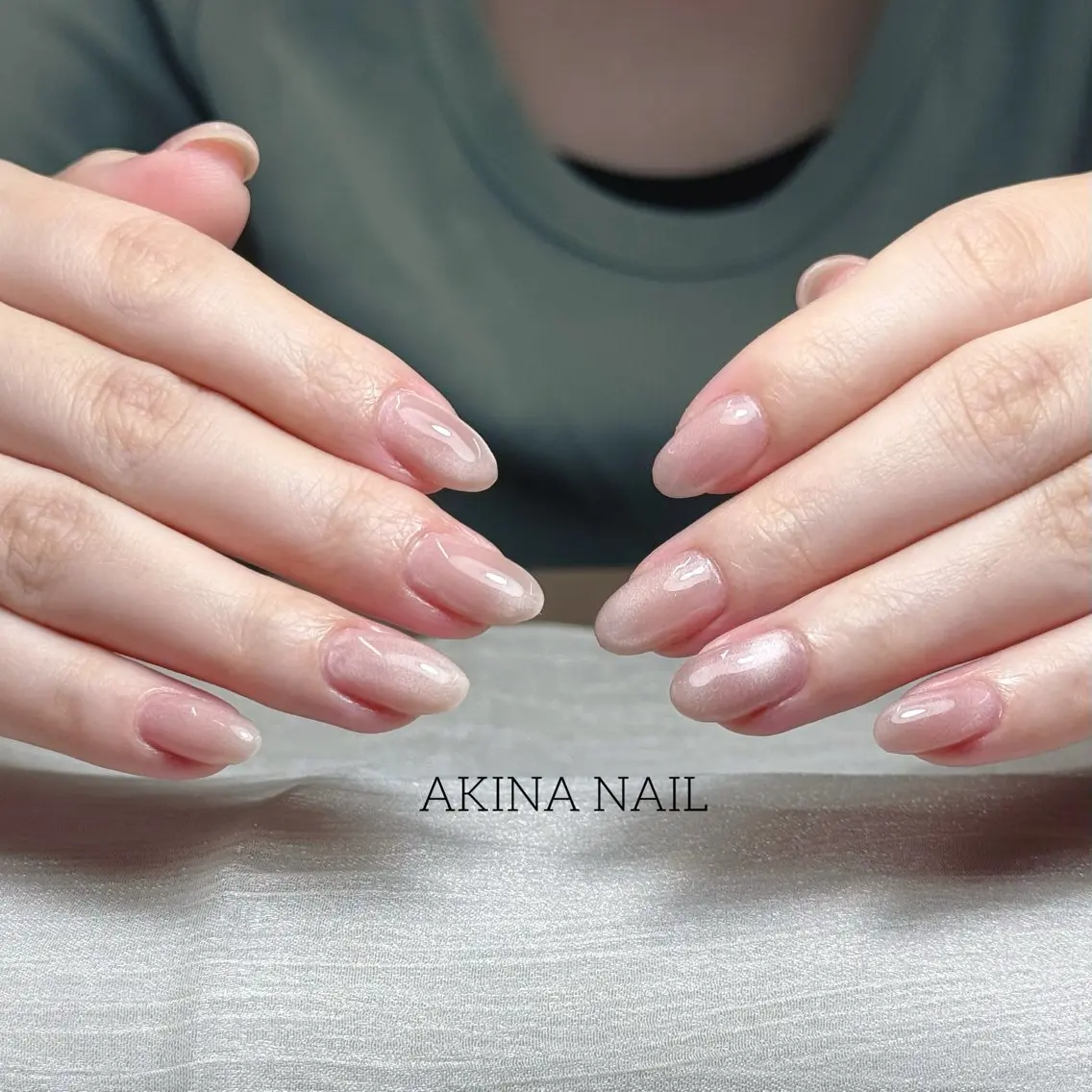 ミディアム 韓国風ヘア ハンドネイル ハンドケア Akina Nail 亀戸のネイルデザイン