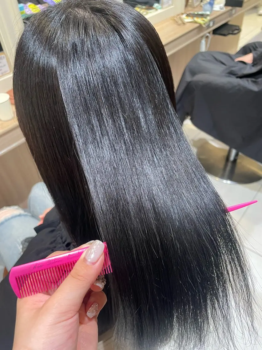 セミロング カラー パーマ カット ヘアカラー 縮毛矯正 韓国ヘアメイク🎀/ 縮毛矯正✨山本媛香のヘアスタイル