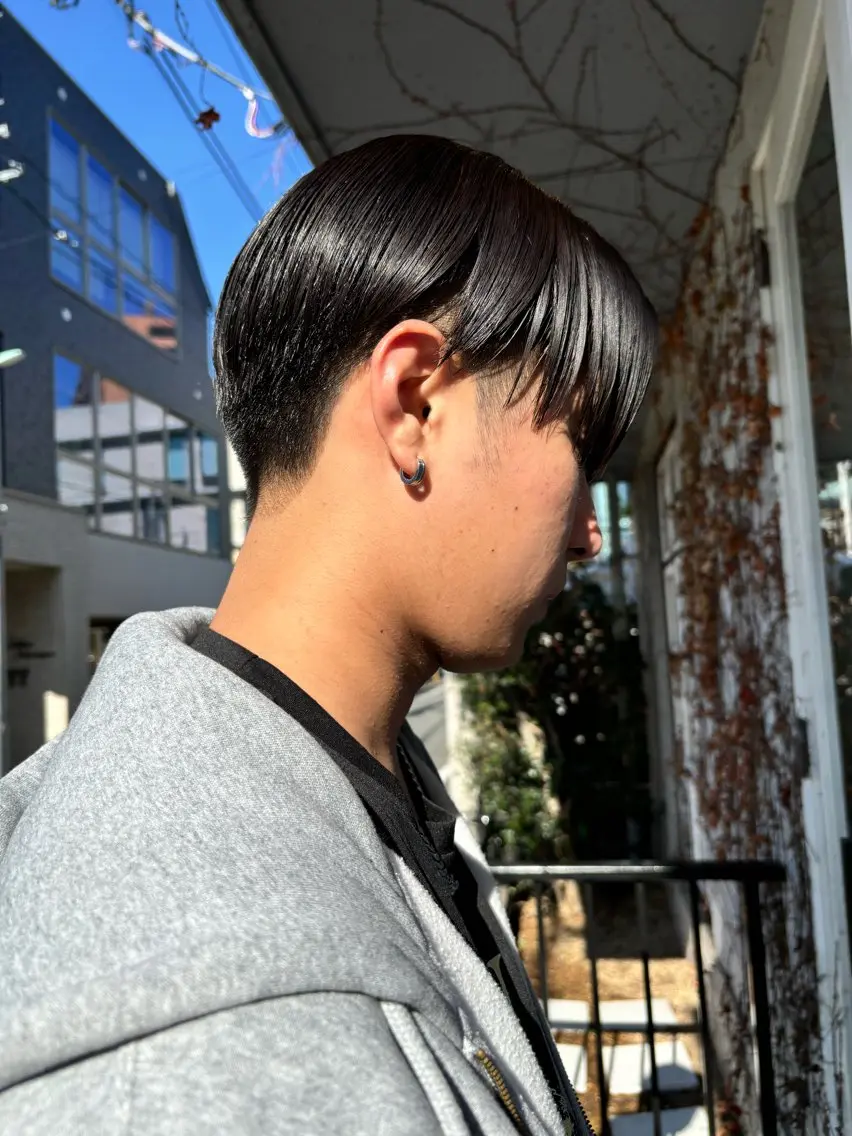 ショート メンズ センターパート フェードカット 刈り上げ ショートヘア 中目黒メンズ刈り上げ Harunaのヘアスタイル