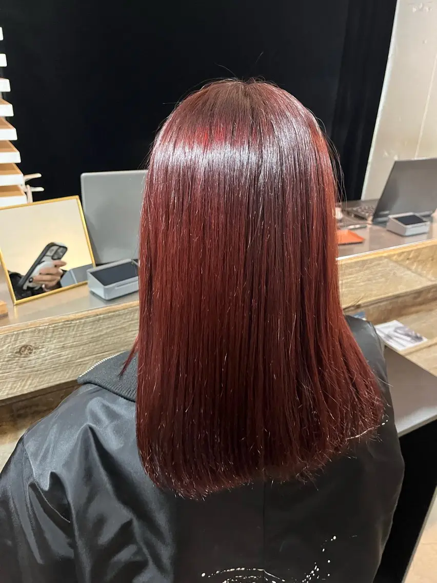 ミディアム カラー ヘアカラー 首藤 大翔のヘアスタイル