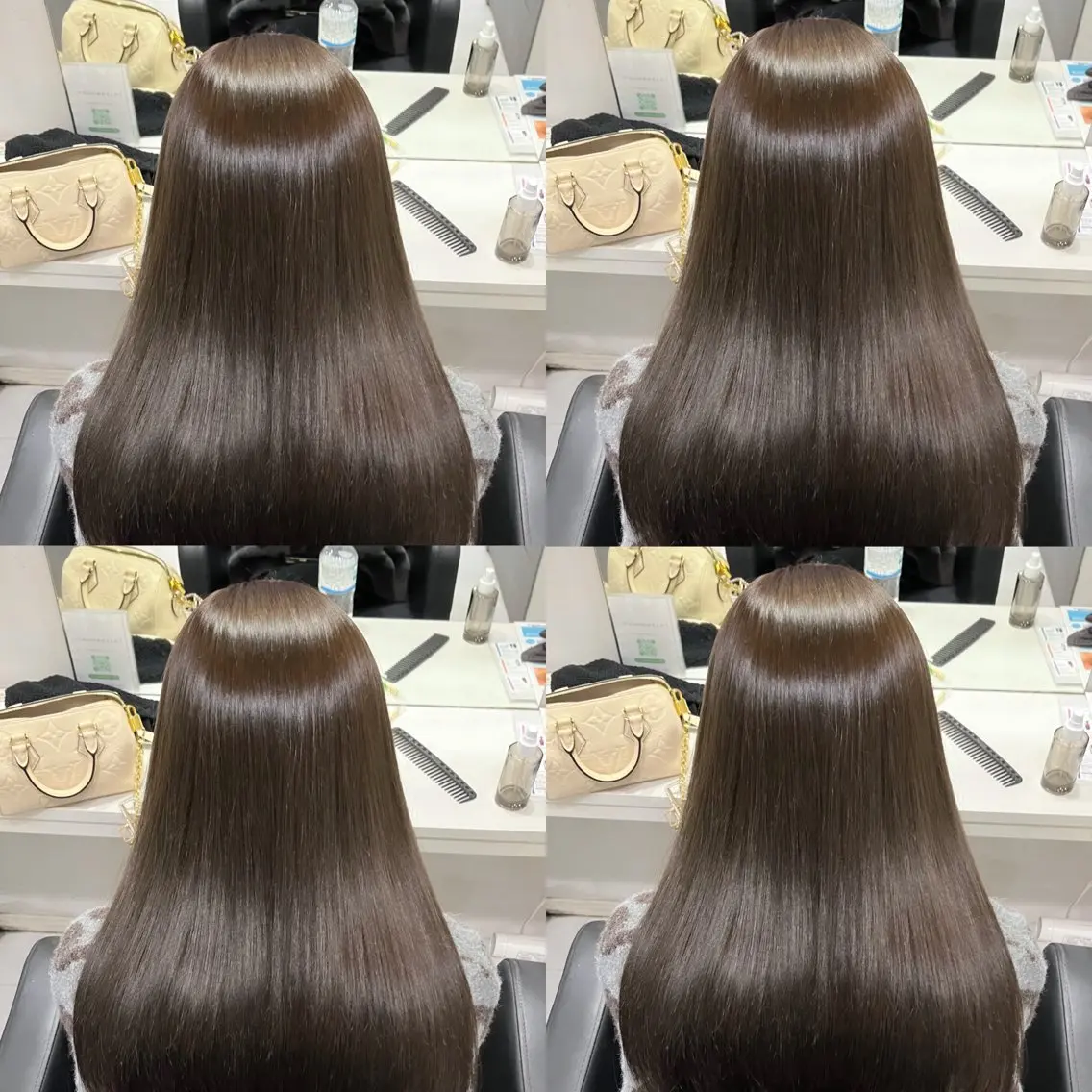 セミロング カラー 🦋REISA🦋 エクステ×ハイトーンのヘアスタイル