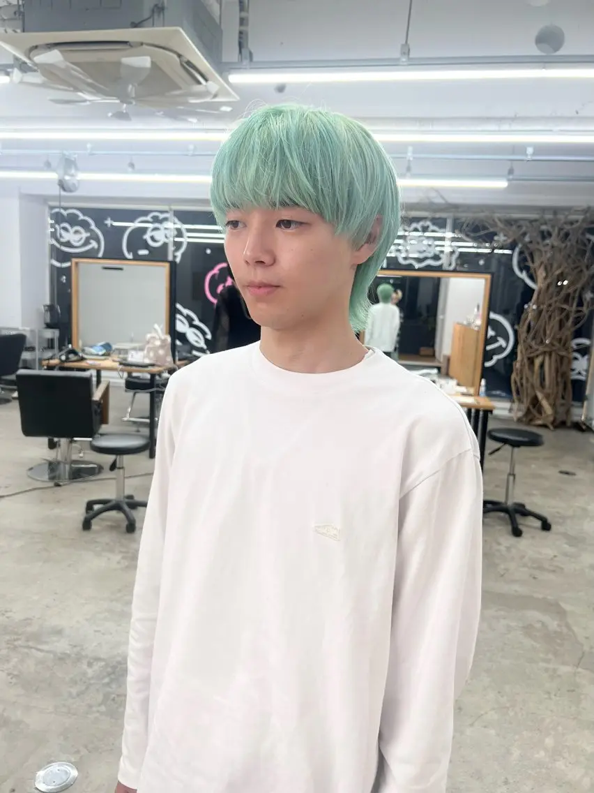 メンズ メンズハイトーン メンズウルフカット ウルフカット 原宿/ブリーチ特化/ RYUTOのヘアスタイル