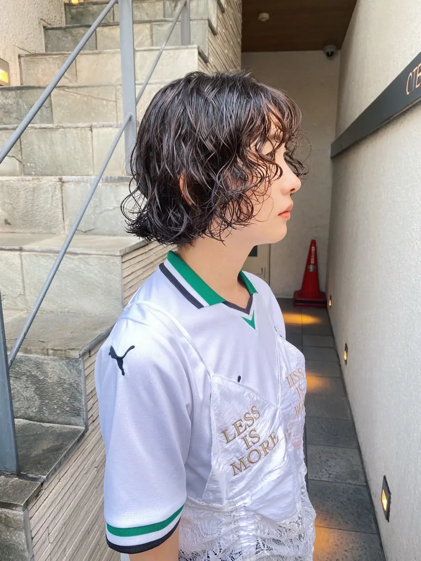 ミディアム カット パーマ パーマ/ 🌿nanakoのヘアスタイル
