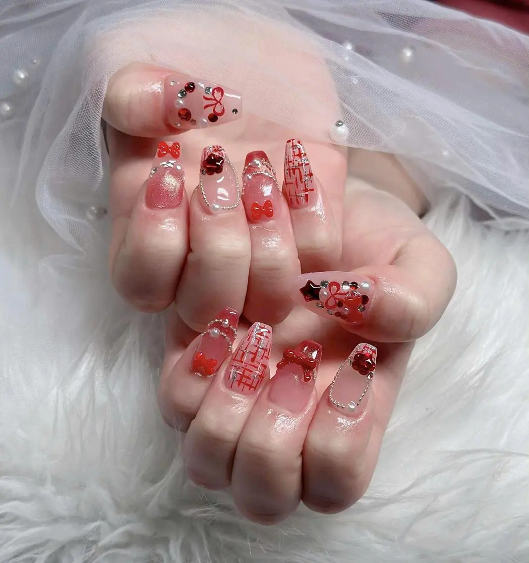 ネイル フレンチネイル ジェルネイル ハロウィン 韓国ネイル マグネットネイル ハンドネイル H.baby Nail Salonのネイルデザイン