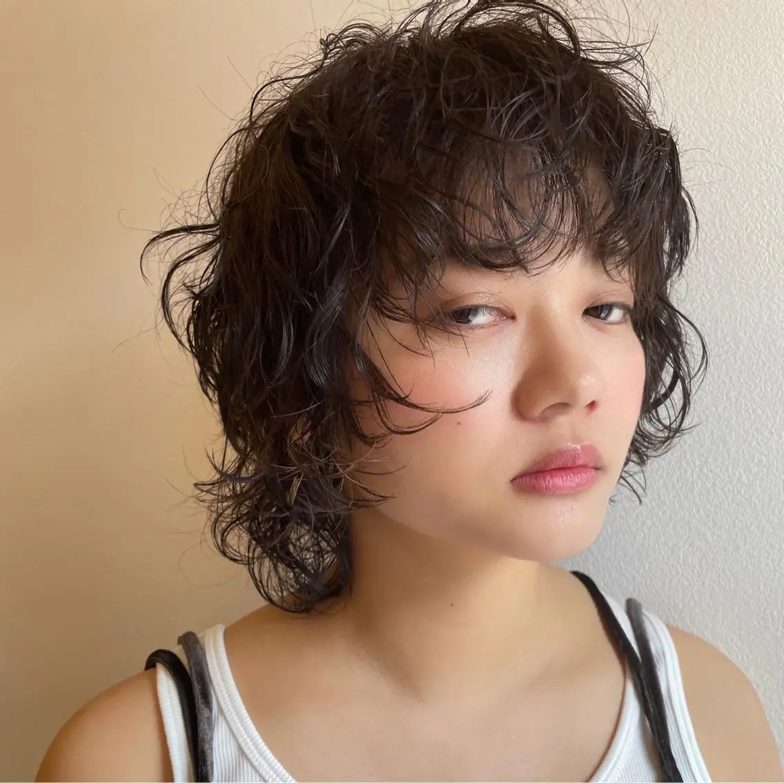 ミディアム ミディアムパーマ ウルフカット 窪田 幸太のヘアスタイル