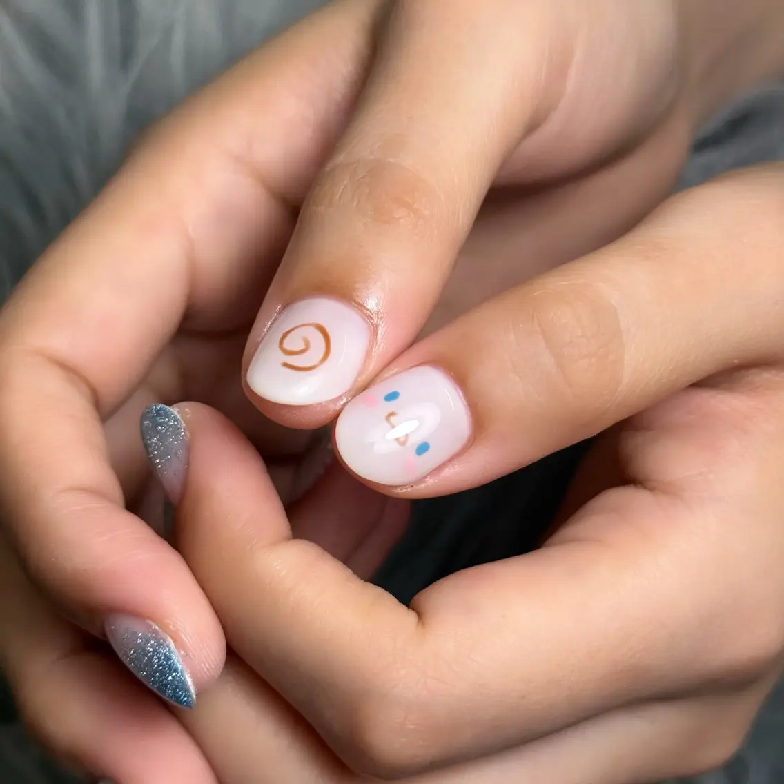 ネイル アートネイル 水色 nail salon h🎀小夏のネイルデザイン