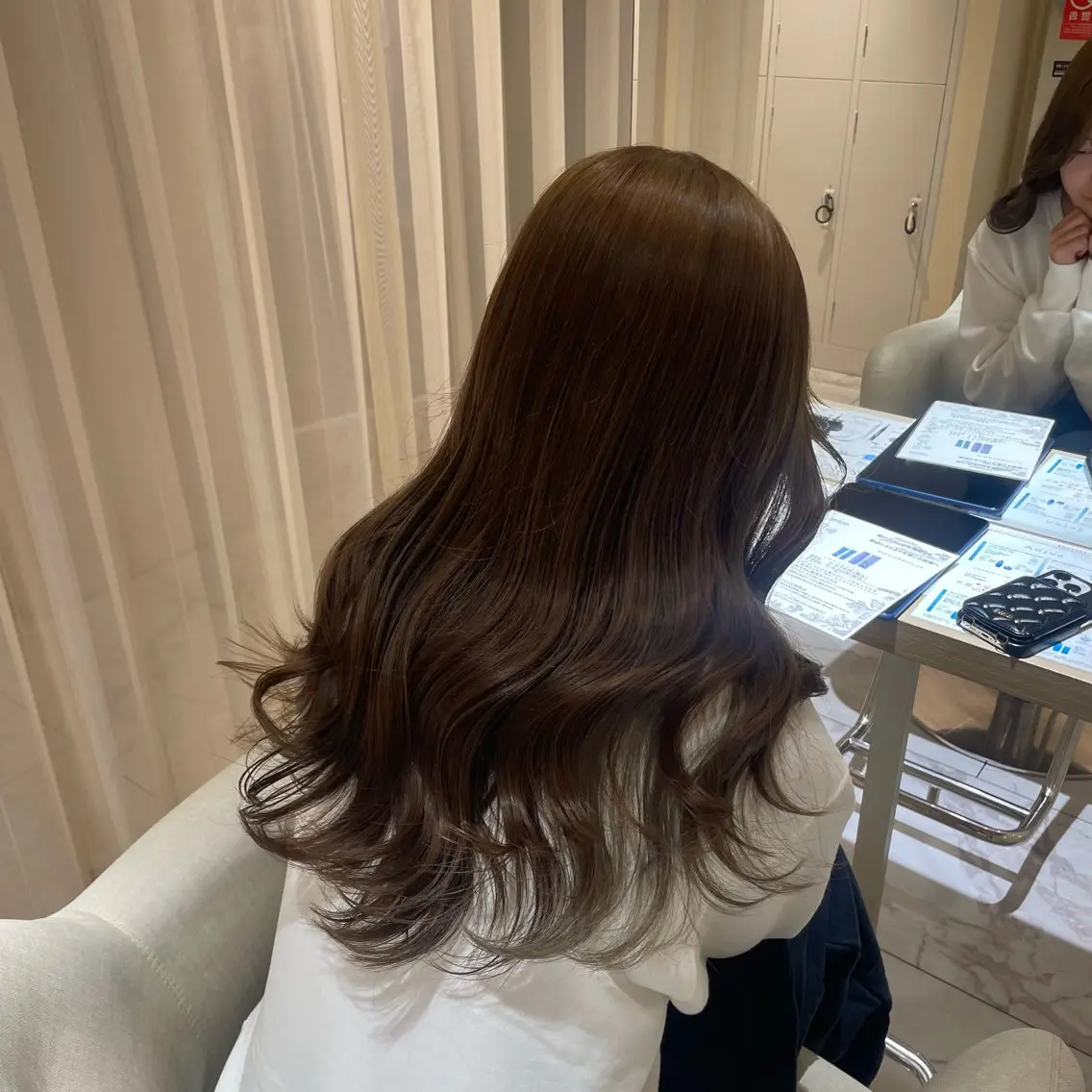ロング ヘアカラー トリートメント ヘッドスパ マホ/日吉/髪質改善 /レイヤー/ガーリーのヘアスタイル