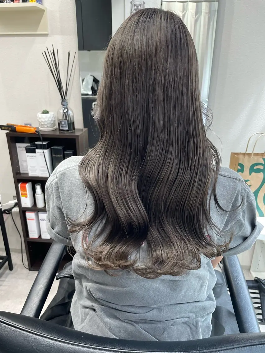 ロング カラー ヘアカラー 髪質改善will hairdesignのヘアスタイル