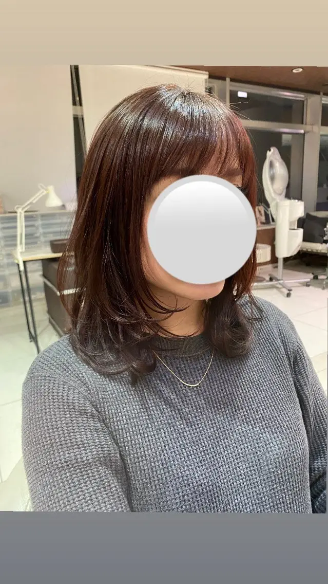 ミディアム カラー 藤岡杏華 /垢抜け✂︎のヘアスタイル