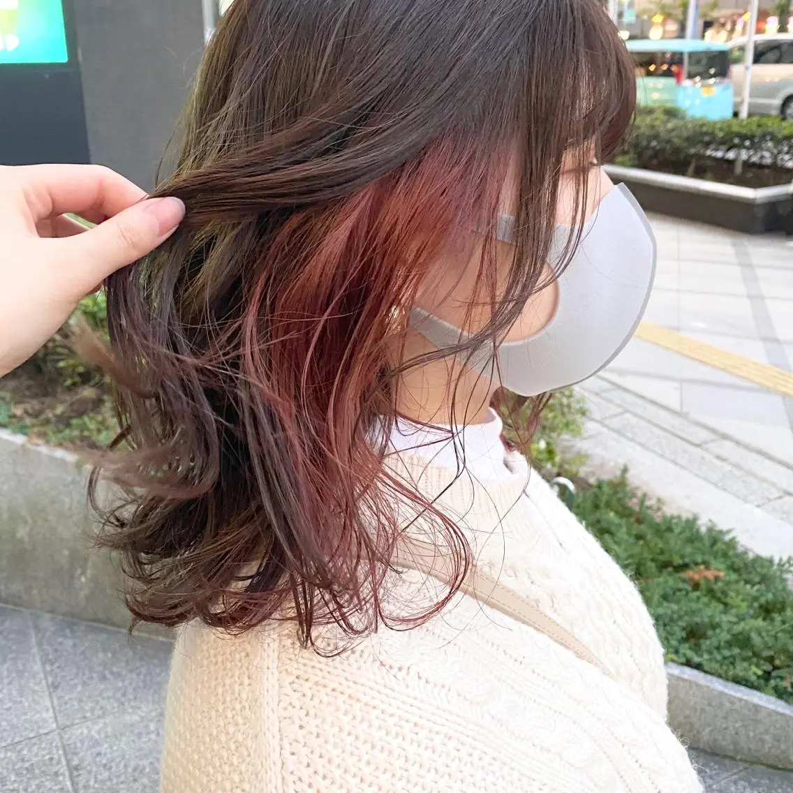 ミディアム カット ヘアカラー 前川 朋香のヘアスタイル