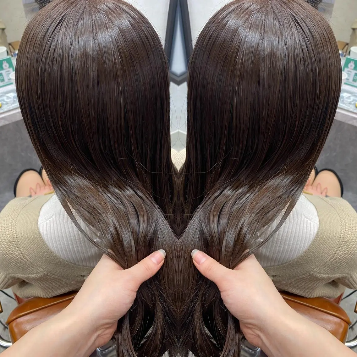 ロング カラー ブラウンカラー 艶カラー吉祥寺🌸 KAZUEのヘアスタイル