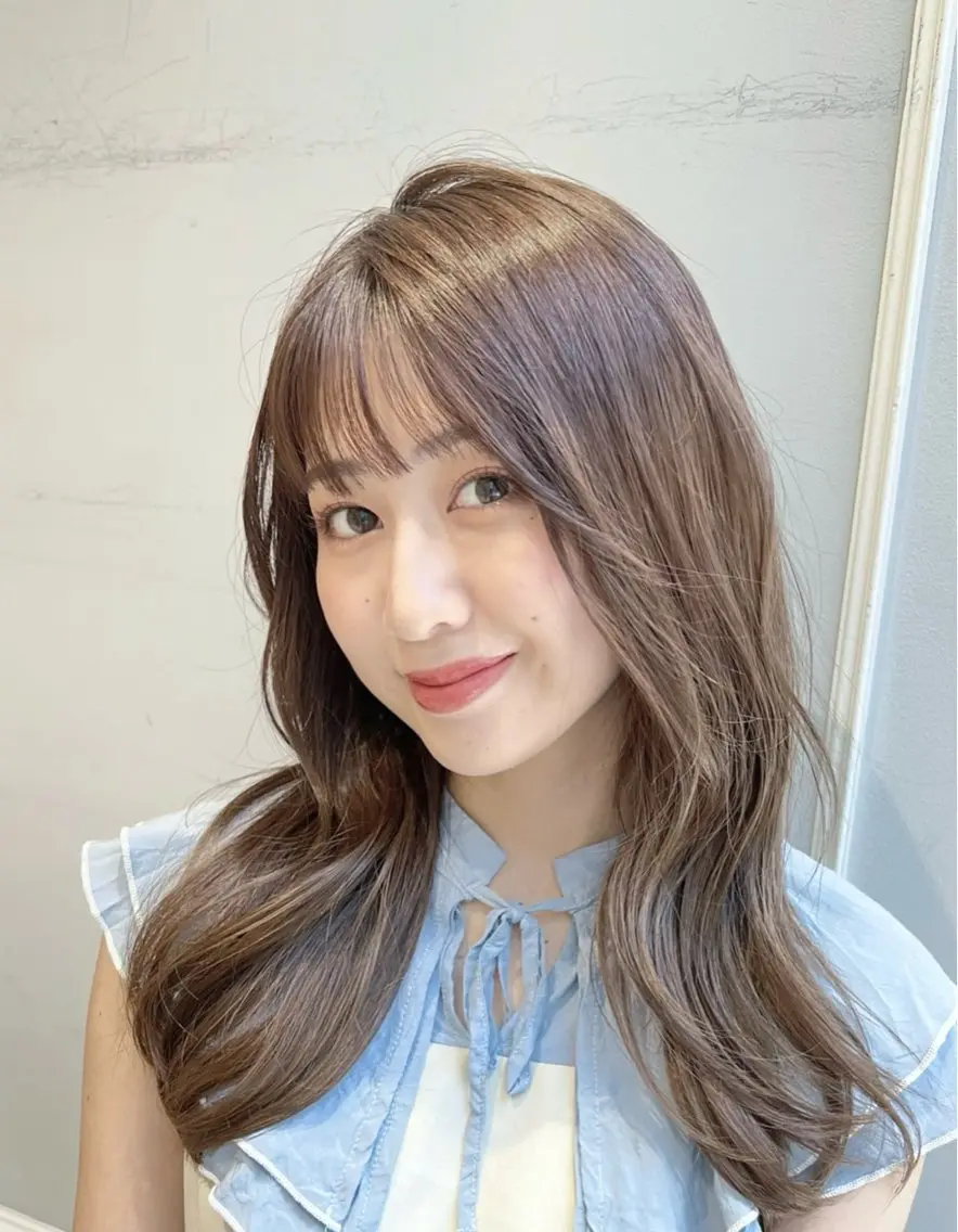 ロング ヘアカラー 💜 市川 桃子 💜のヘアスタイル