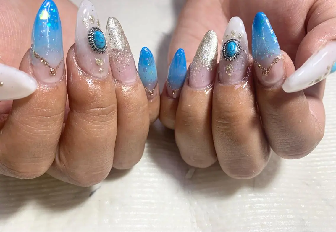 ネイル スカルプネイル 夏ネイル Mimi Nailのネイルデザイン