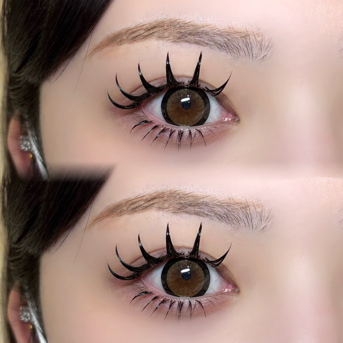 【💖爆盛れEYE 💖】 LED Wフラットラッシュ120​〜​140束（240​〜​280本）　つけまつげ仕上がり🦋✨の写真