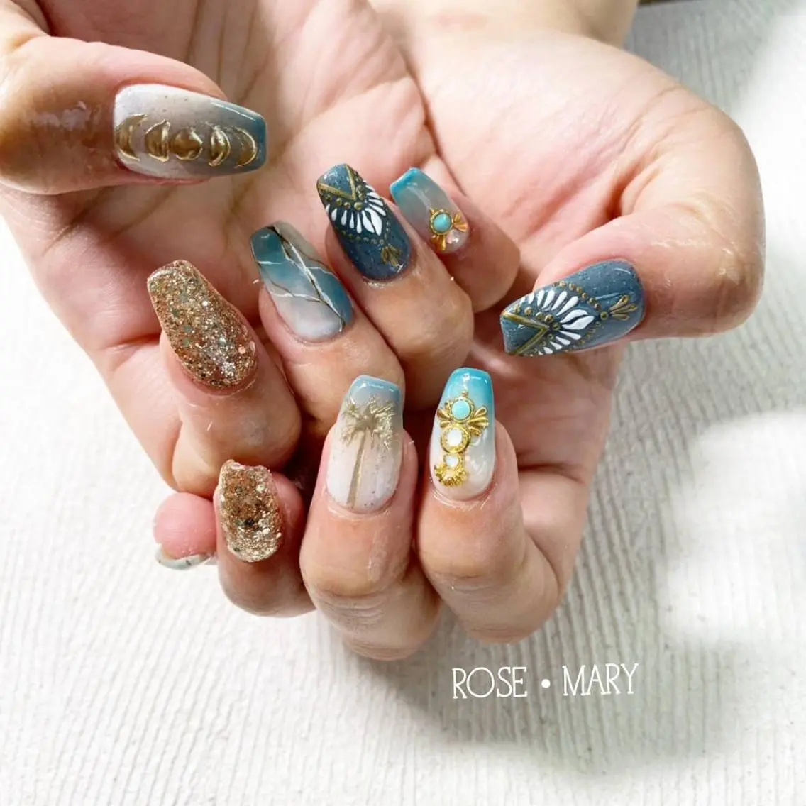 ネイル ハンドネイル ROSE・ MARY 鈴木のネイルデザイン