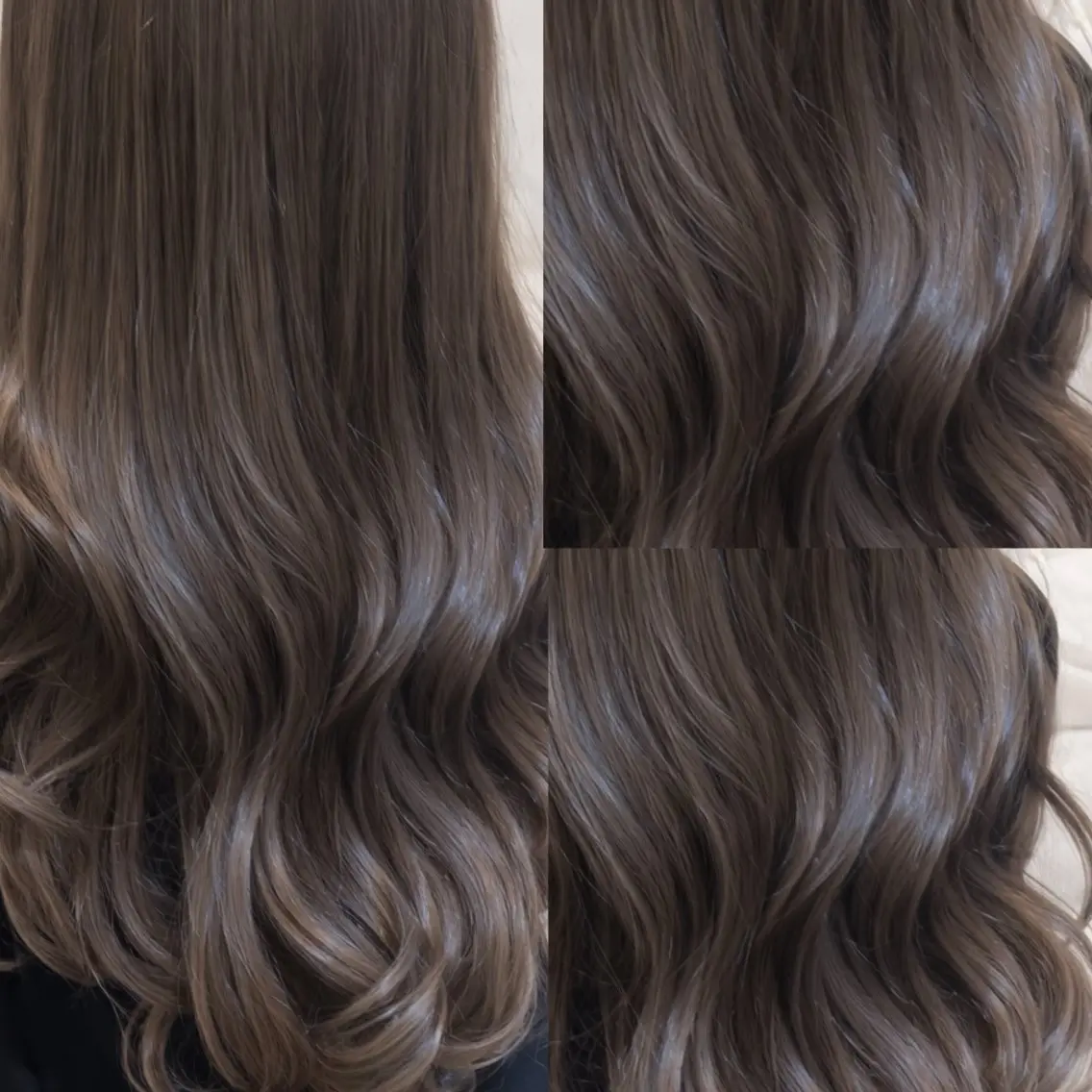ロング カラー ベージュカラー ブリーチ ケアブリーチ ケアカラー 透明感カラー 髪質改善Wカラー ウルトワのアユカのヘアスタイル