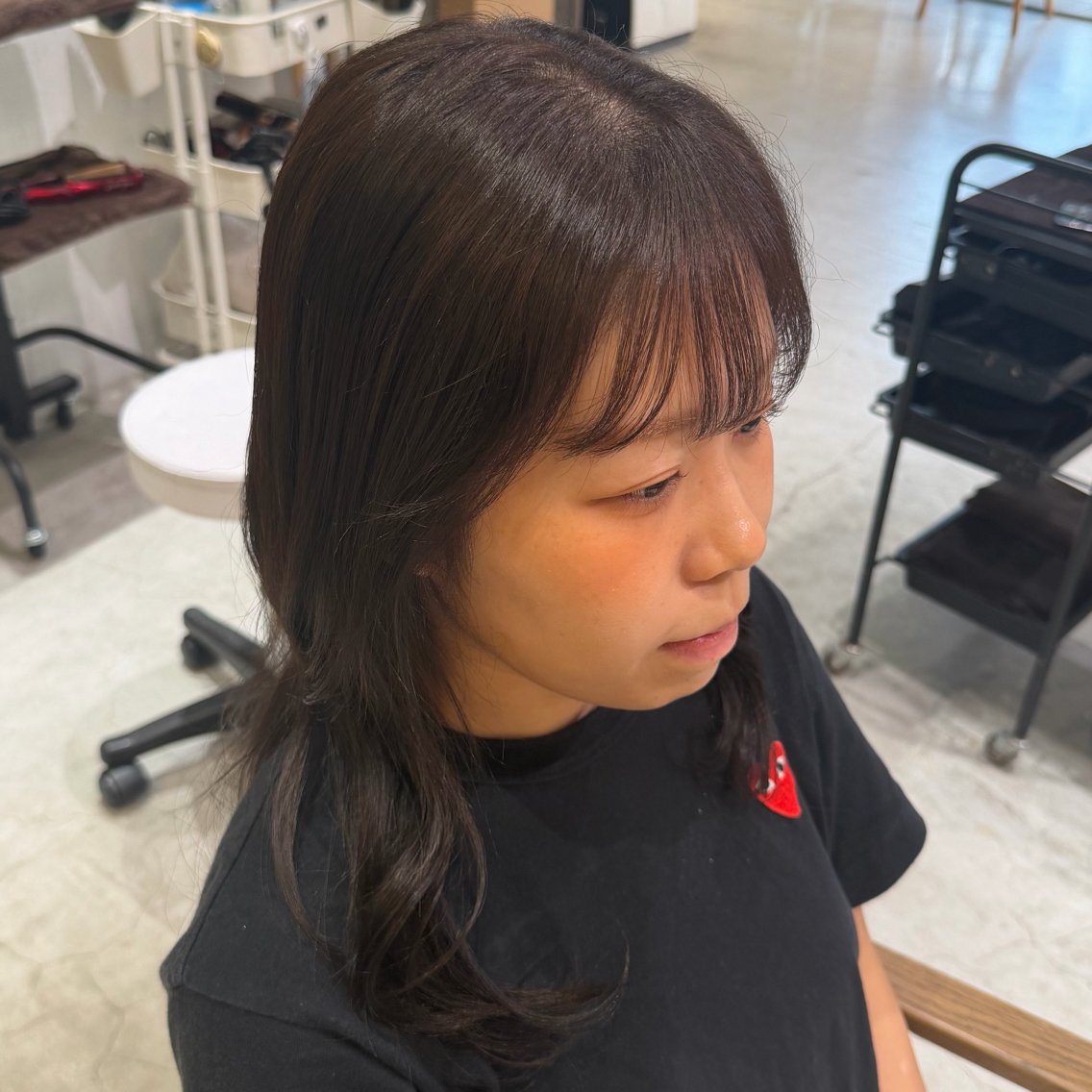 ロング カラー 透明感カラー 韓国風ヘア 田村 結依花のヘアスタイル
