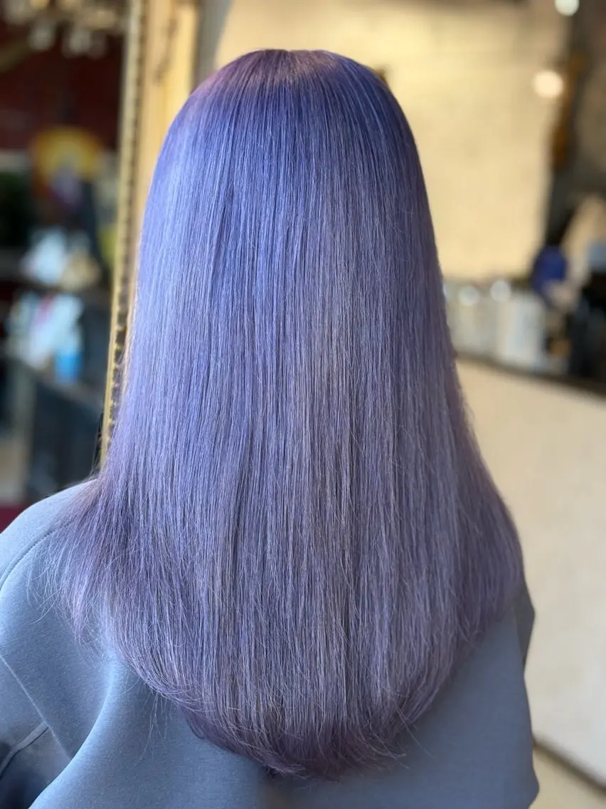 ロング カラー ブルーカラー 透明感カラー ヘアカラー トリートメント Barocco 🎀ヒメ🎀(19)のヘアスタイル