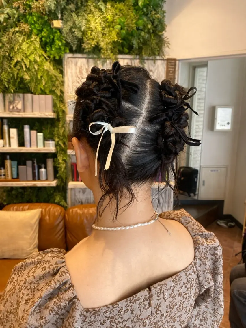 ヘアアレンジ ヘアセット 🌀ボブ/ミディアム /パーマ🌀ayaのヘアスタイル