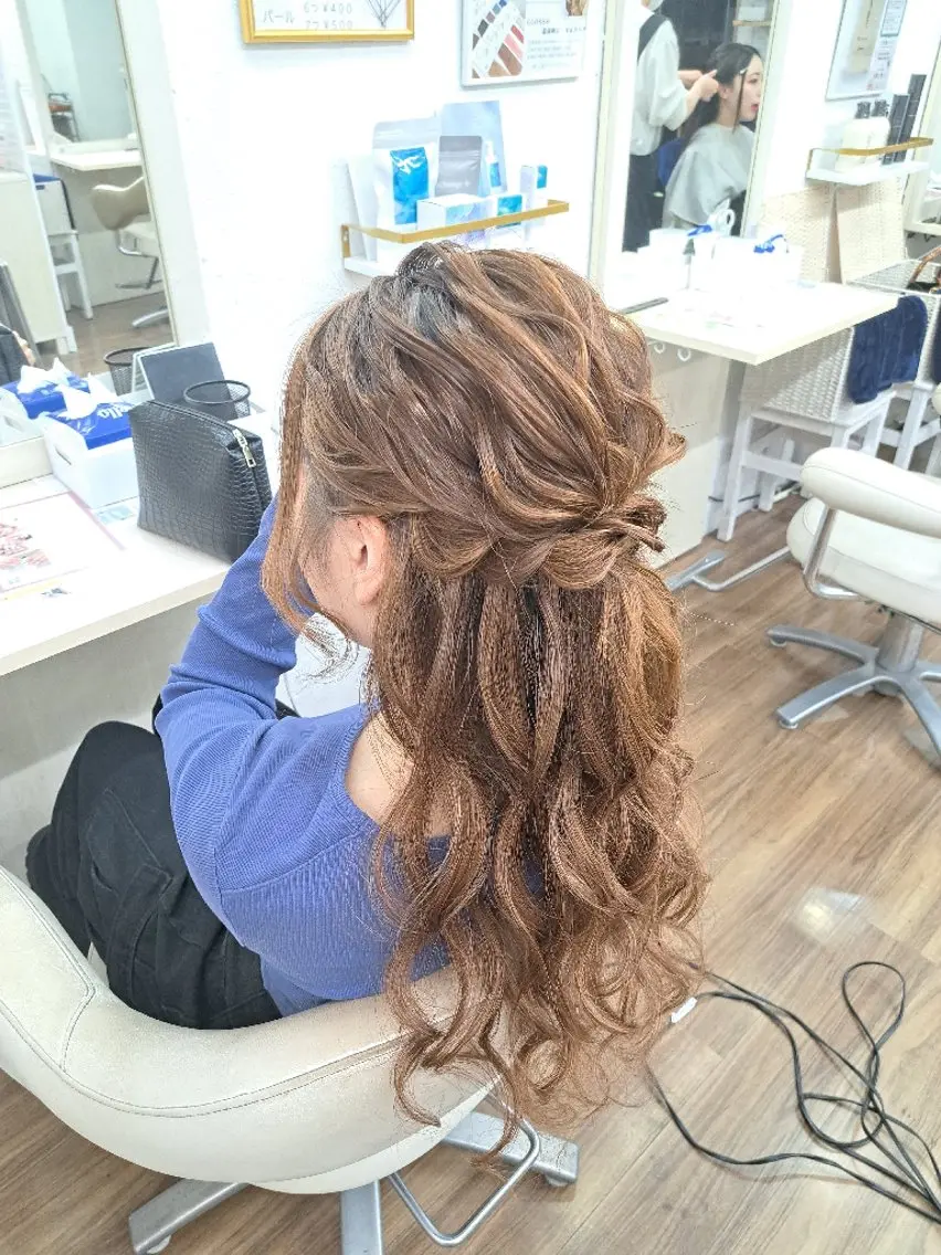 ロング ヘアアレンジ エクステ ヘアセット GLOSS心斎橋🌹 はるなのヘアスタイル