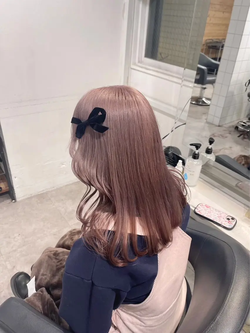 ロング カラー ヘアカラー トリートメント ヘッドスパ ヘアセット 𓏸レイヤー髪質改善 透けカラーカノン🫧のヘアスタイル