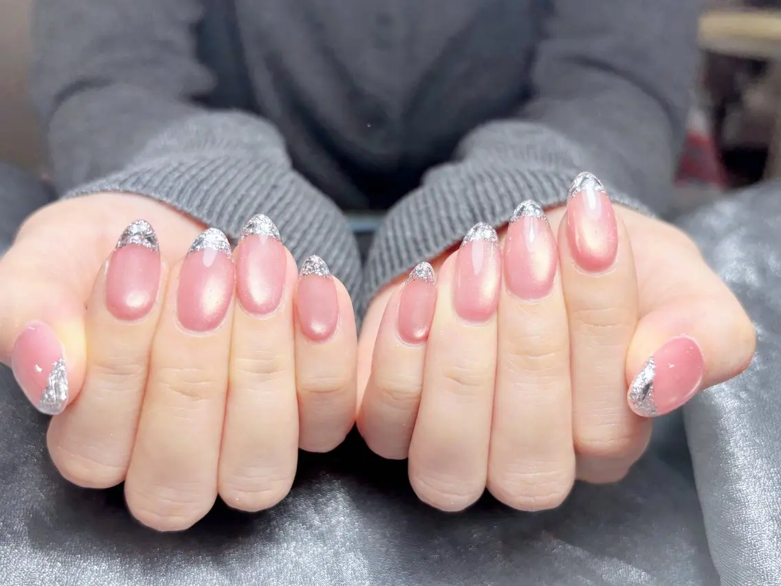 ネイル ハンドネイル H3 Nail Tsuki🦋💙のネイルデザイン