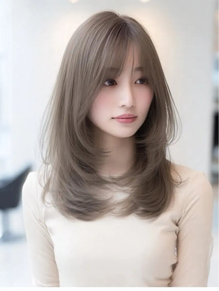 ロング カラー ヘアカラー 🍒モテ暖色カラー × うる艶✧ ゆなのヘアスタイル