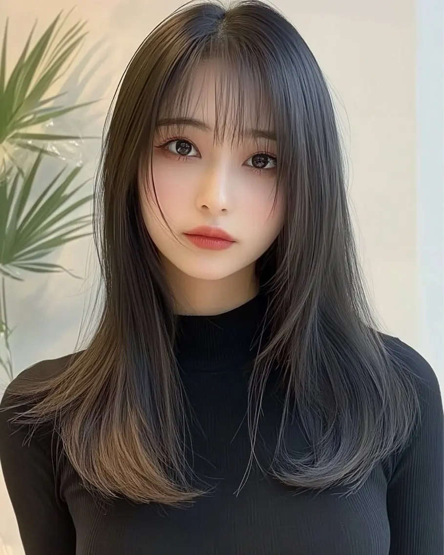 セミロング カラー カット トリートメント レイヤー×顔周 り×髪質改善/MIUのヘアスタイル