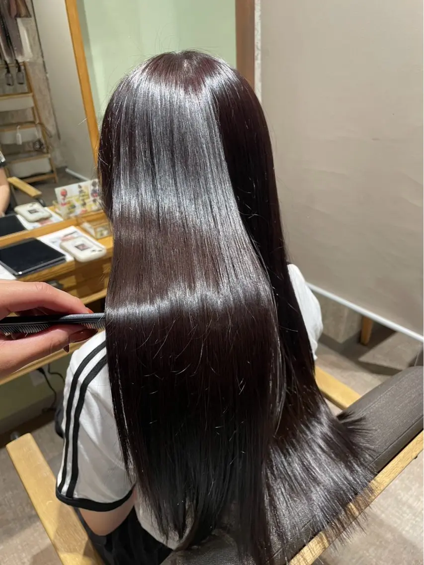 ロング カラー ヘアカラー 濱本 樹蘭のヘアスタイル