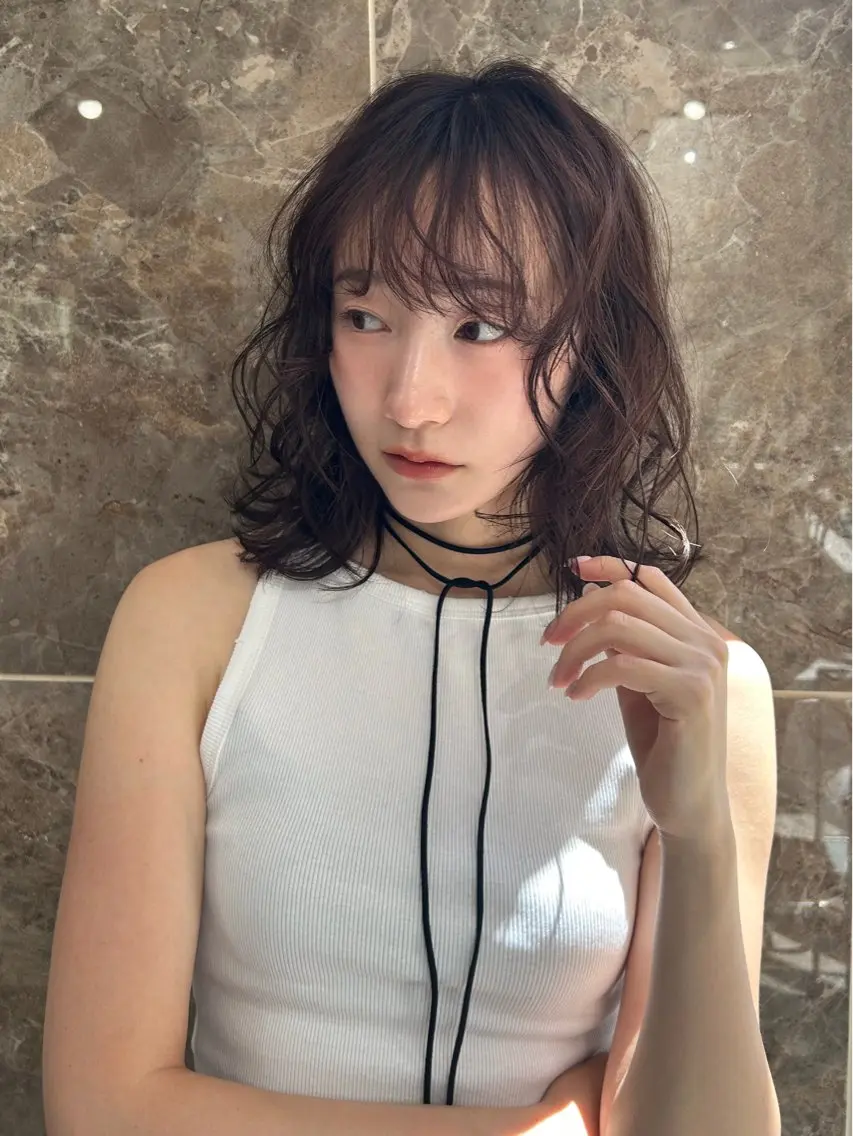 ミディアム カラー 透明感カラー/ chisaのヘアスタイル