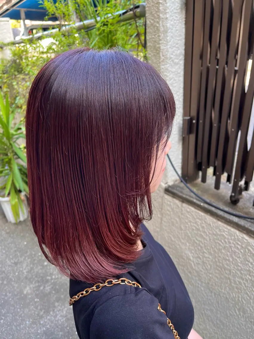 ミディアム カラー カット ヘアカラー トリートメント かりん 🤍のヘアスタイル