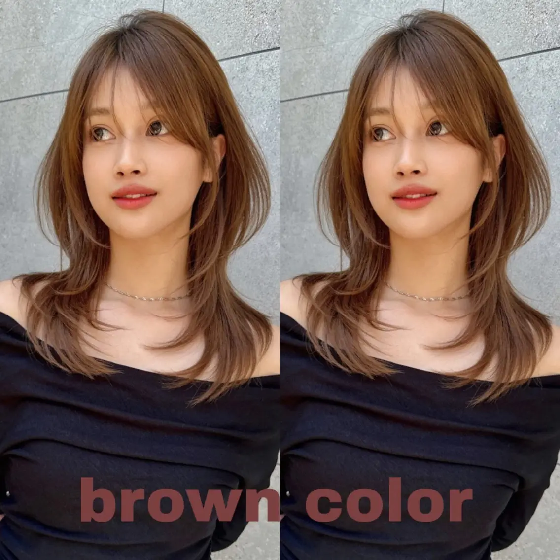 ミディアム カラー カット ヘアカラー トリートメント ブリーチなしWカラー Honokaのヘアスタイル