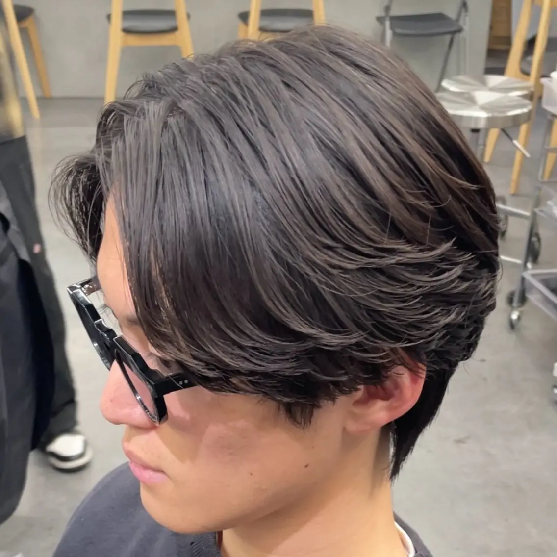 ミディアム パーマ ヘアアレンジ メンズ fifth 石川 凪のヘアスタイル