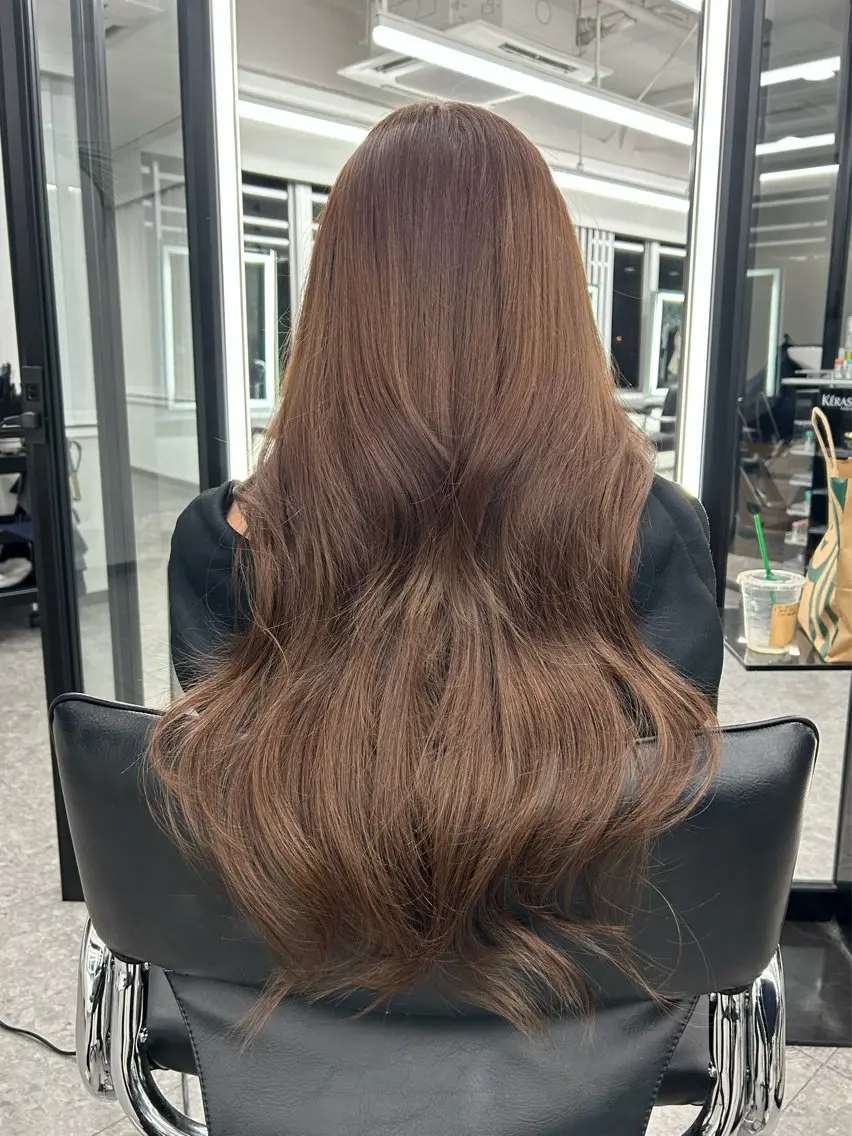 ロング カラー nanaka 🤍韓国ワンホンヘアのヘアスタイル