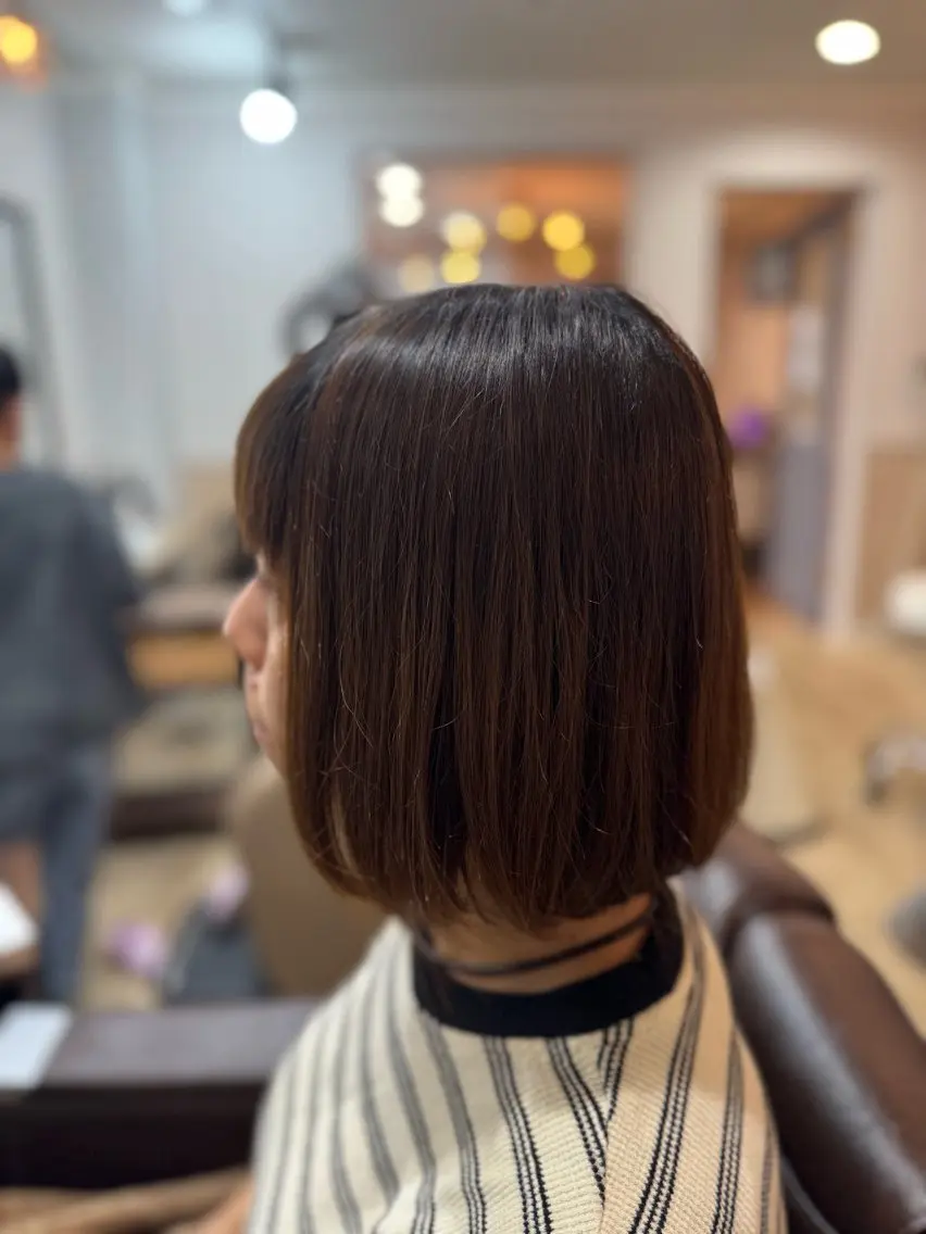ミディアム パーマ 縮毛矯正 樋口 まさみのヘアスタイル