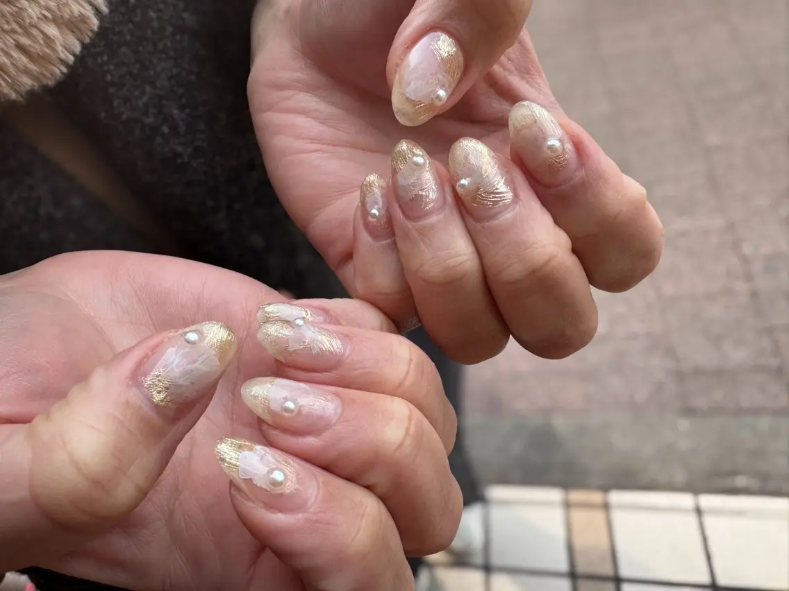 ネイル フラッシュネイル ジェルネイル マグネットネイル ニュアンスネイル パラジェル Nu: ヌーのネイルデザイン