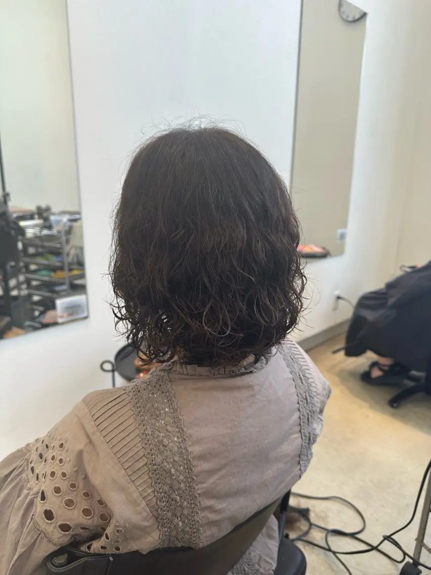 ショート パーマ ボブ カット パーマ 茂木 理紗のヘアスタイル
