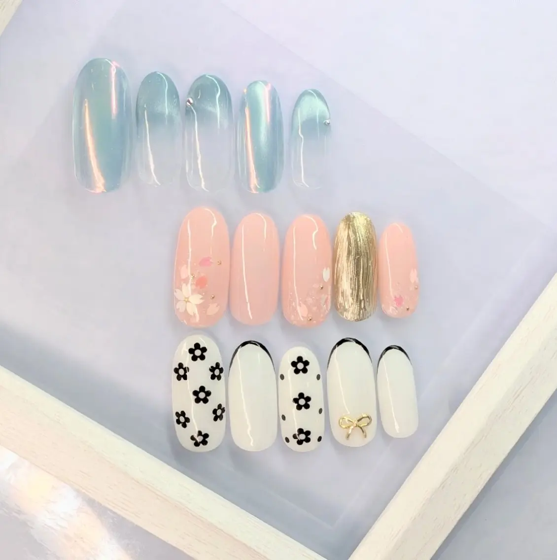 ミディアム ハンドネイル imaichise 🧡💜推しネイルのネイルデザイン