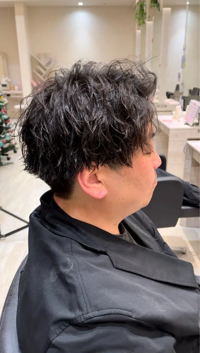 メンズカット+ツイストパーマの写真