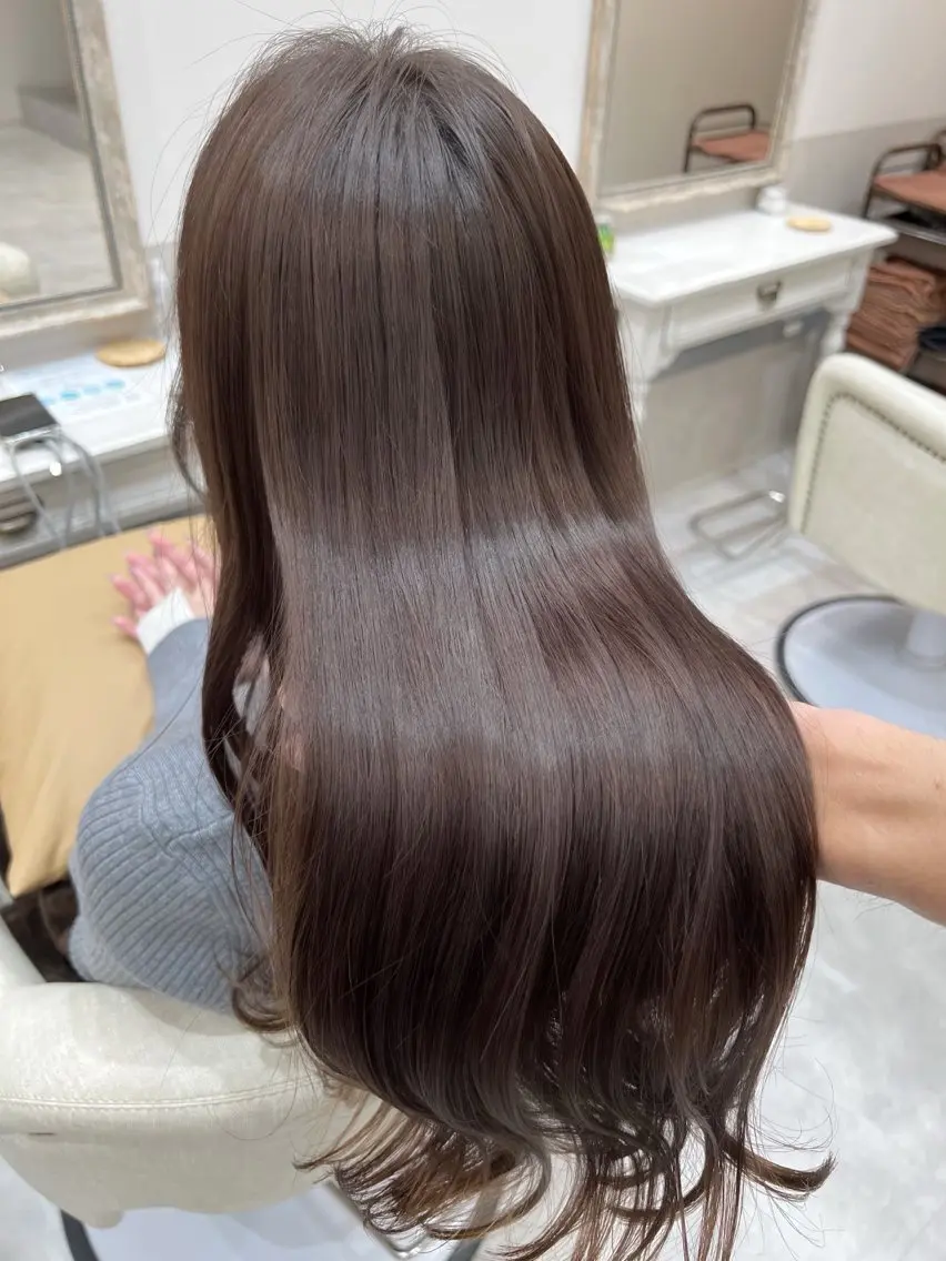 ロング カラー カット ヘアカラー 縮毛矯正×艶カラー /中村勇太のヘアスタイル