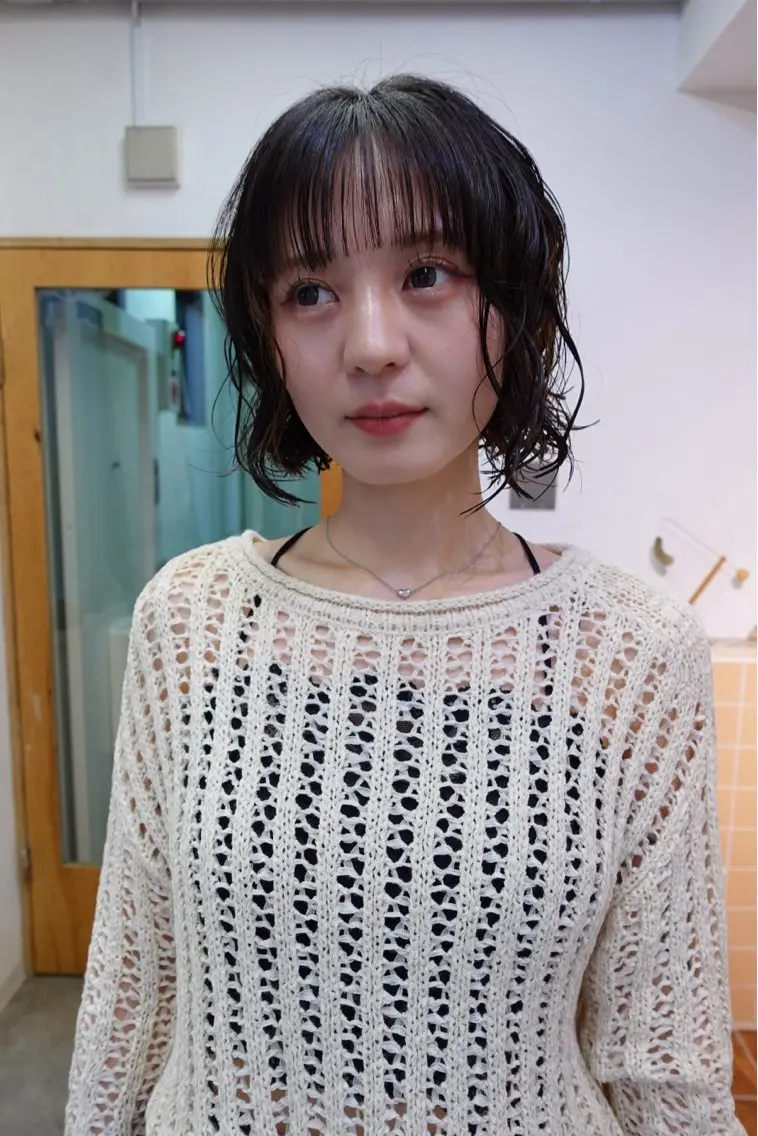 ショート パーマ カット パーマ sakura🌸 レイヤー/韓国ヘアのヘアスタイル