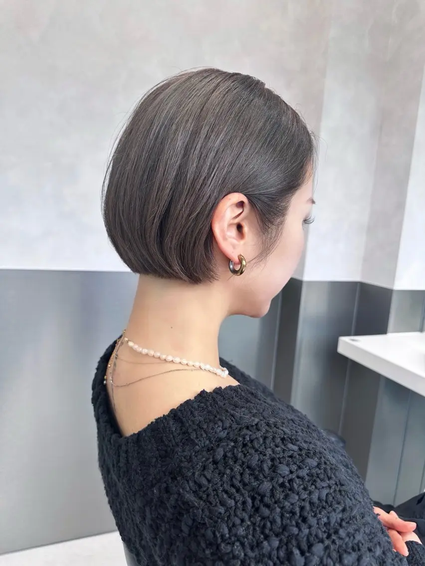ショート カラー 透明感カラー ボブ カット ヘアカラー トリートメント ヘアドネーション/ ショート・ボブのヘアスタイル