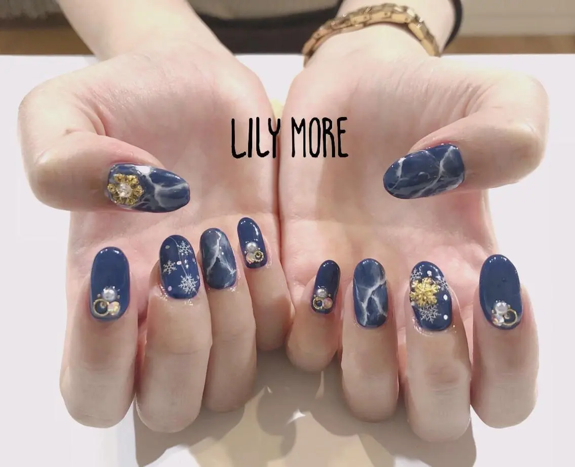ネイル 大理石ネイル(マーブル) Lily closetのネイルデザイン